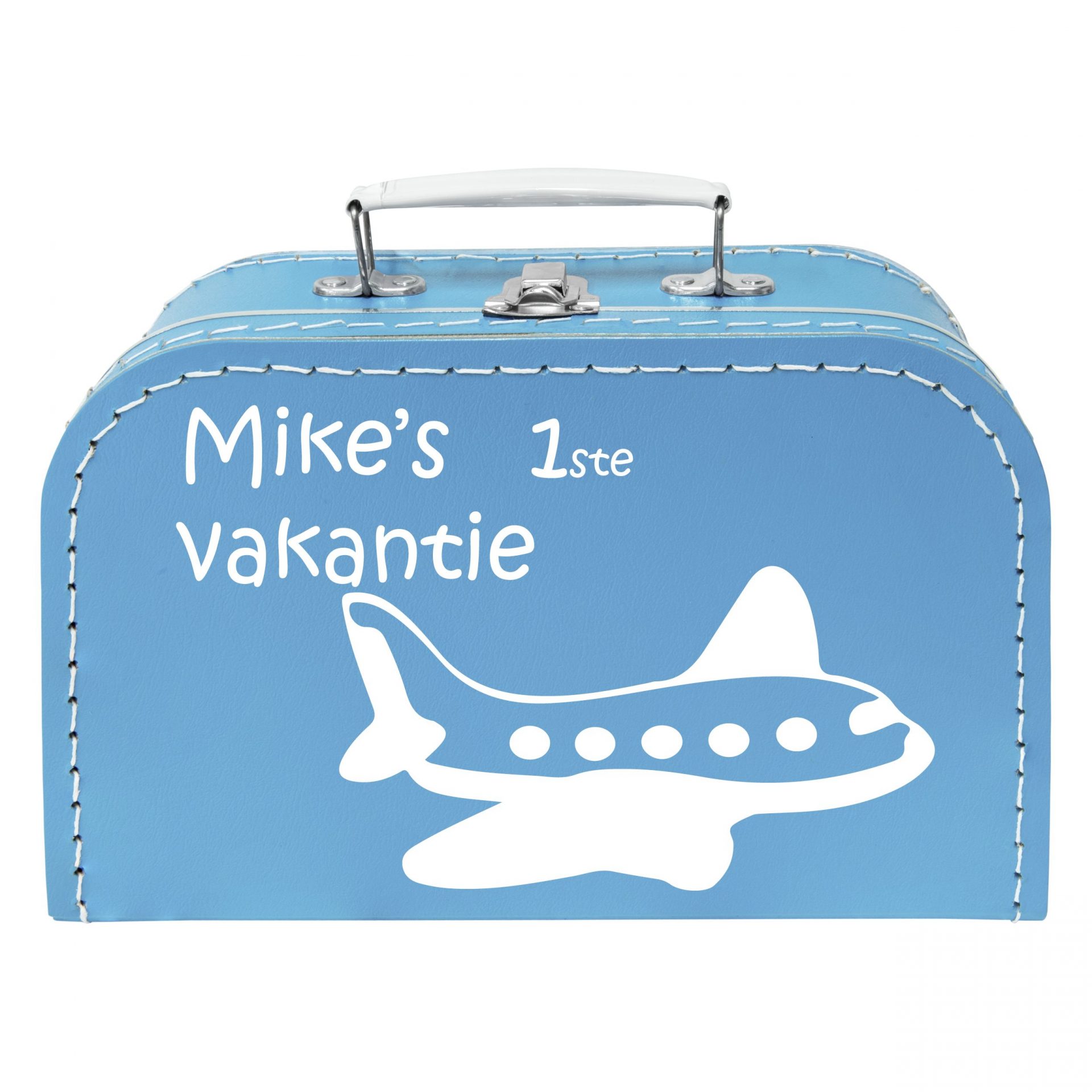 Foto overzien importeren Koffertje met Naam Vliegtuig | StyleKado